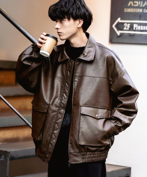 Rocky Monroe」 ジップアップブルゾン M ブラウン メンズ : 88193424  