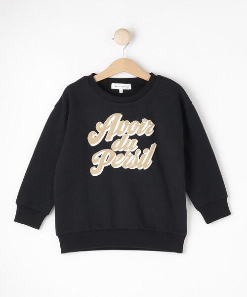 THE SHOP TK トレーナー 「110-150/裏起毛」ぷっくりロゴプルオーバー