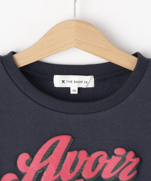 THE SHOP TK トレーナー 「110-150/裏起毛」ぷっくりロゴプルオーバー