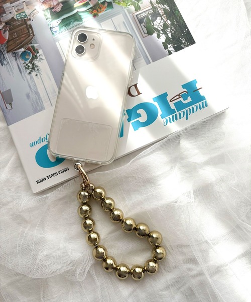 【メーカー直送】 lit.Cy ビッグ ボールチェーン ショート スマホストラップ ストラップ