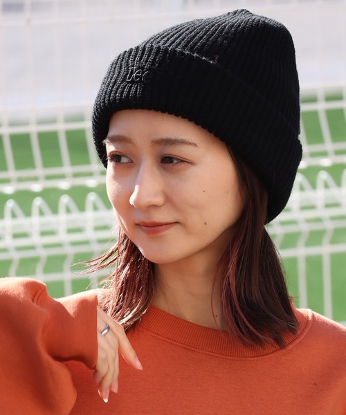 ENTWURFEINエントワフェイン　ダークグレー リブ編み ニット帽 上質な素材と手仕事から生まれた優しいニット〉ウールのリブ編み