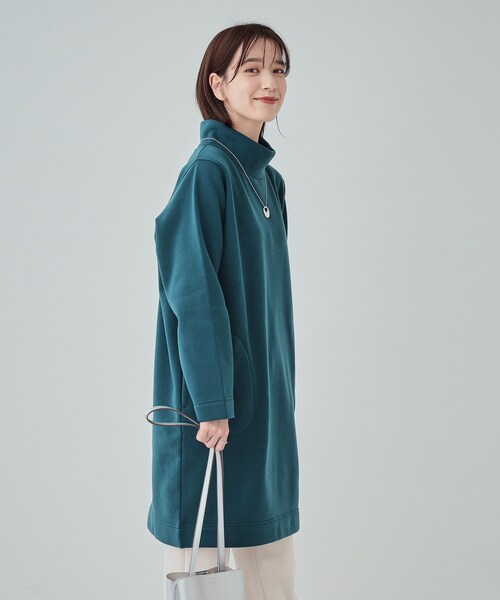 SHOO・LA・RUE ワンピース 「S-LL」裏起毛であったか スタンド