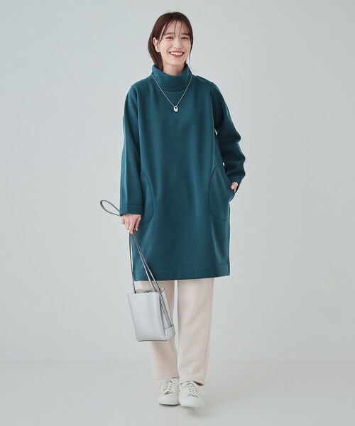 SHOO・LA・RUE ワンピース 「S-LL」裏起毛であったか スタンド