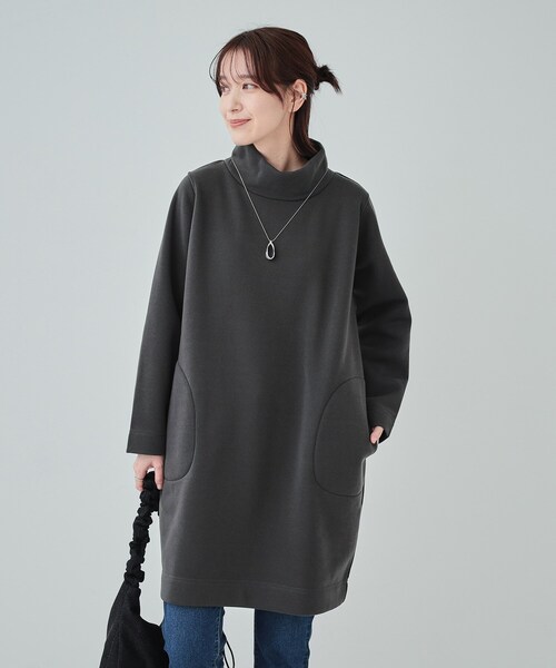 SHOO・LA・RUE ワンピース 「S-LL」裏起毛であったか スタンド