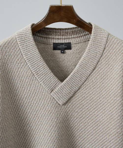ABAHOUSE（アバハウス） セーター ニット ツイル柄 ブークレーVネック