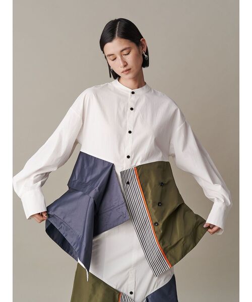 UN3D.（アンスリード） ブラウス シャツ W WRAP SH / ダブルラップ