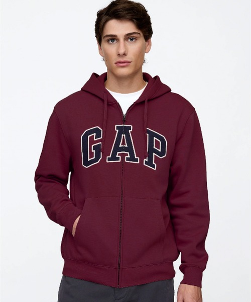 GAP パーカー リラックス GAPロゴ ジップアップパーカー(ユニ