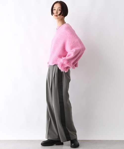 パンツ Poni 小さいサイズ 【hiiさんコラボ】ワイドデニムパンツ 低身長さん