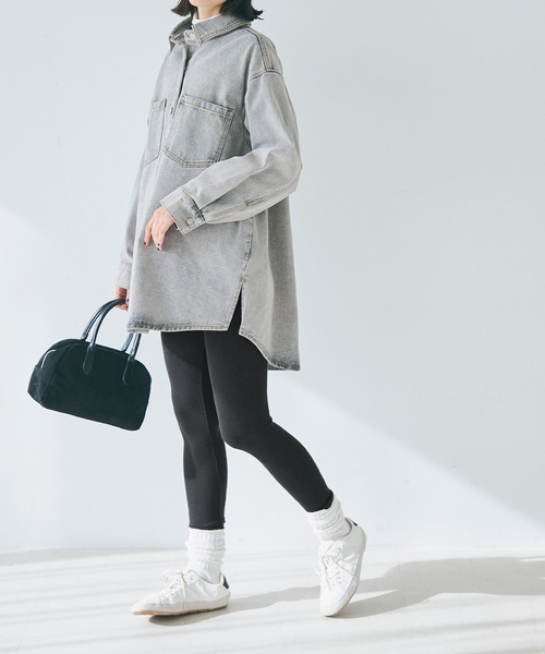 coca レギンス スパッツ 「WEB限定セール」リブハイウエストレギンス