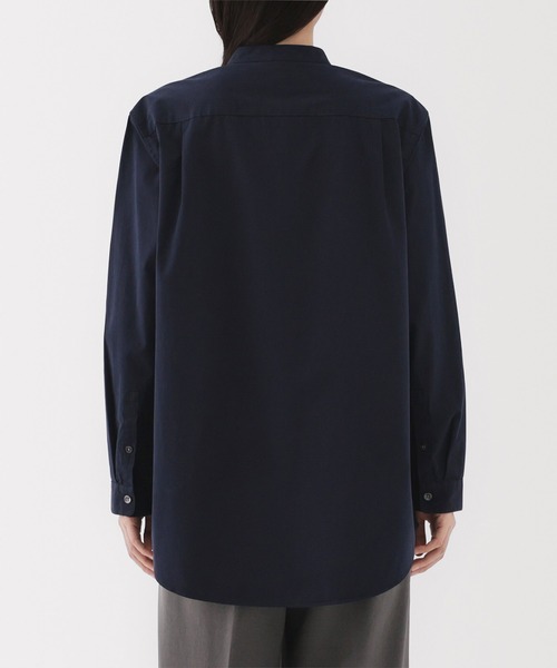 無印良品（MUJI） チュニック 婦人 洗いざらし ブロードスタンドカラー
