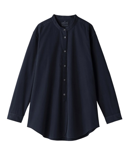 無印良品（MUJI） チュニック 婦人 洗いざらし ブロードスタンドカラー