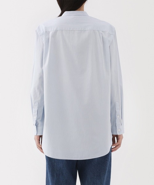 無印良品（MUJI） チュニック 婦人 洗いざらし ブロードスタンドカラー