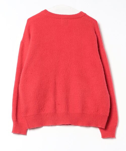 「MARY QUANT」 花柄ニットカーディガン FREE レッド レディース_画像2