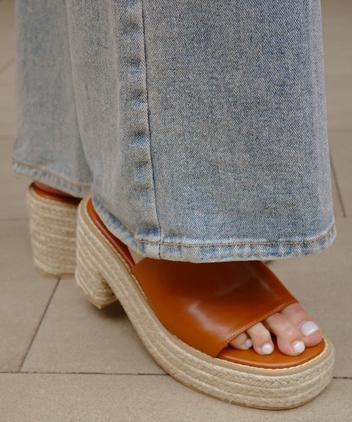 サマーセール ミニグランド バンドル heel Volume サンダル ACYM jute Yahoo ZOZOTOWN : レディース 靴