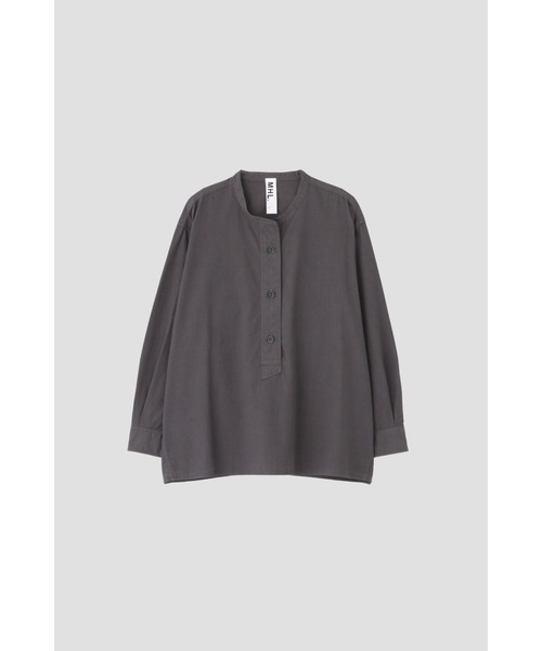 美品　MHL. 綿麻シャツ　Ⅲ レディースL 19800円　　mhl MHL. COMPACT COTTON STRIPE P/O SHIRTS 030WHITE 〔レディース
