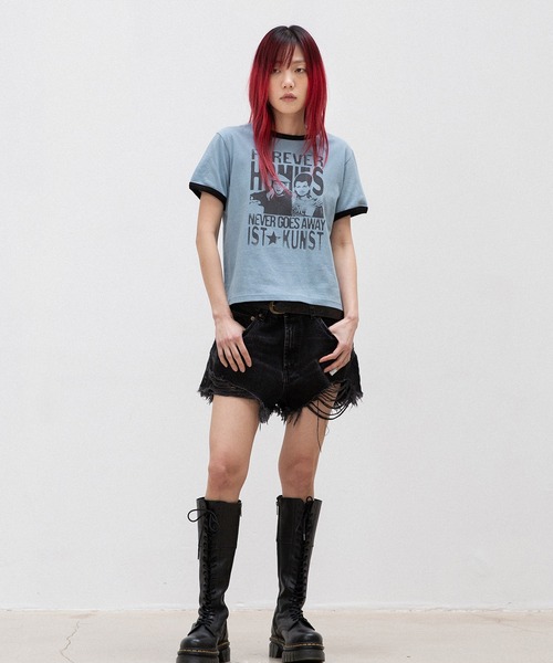 tシャツ A'GEM/9 × .kom 「ISTKUNST/イストクンスト」 HOMIES BASIC RINGER TEE/ホーミーズ ベーシック ISTKUNST tシャツ A'GEM/9 × .kom 「ISTKUNST/イストクンスト