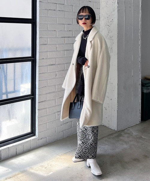 「PAGEBOY」 チェスターコート FREE チャコールグレー レディース_画像7