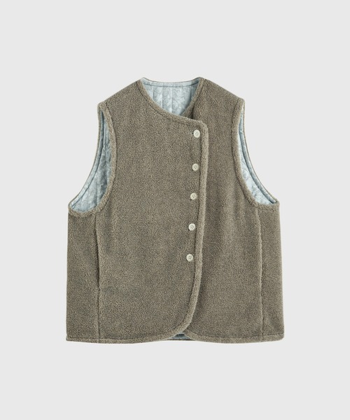 ベスト ジレ  Reversible Cozy Boa Vest / ボアベスト レディース JNBY ベスト ジレ HOME Reversible Cozy Boa Vest / ボアベスト