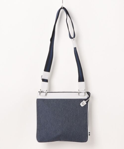  JEANS ブラックショルダーバッグ 2color 】センターラインウォッシュデニムショルダーバッグ