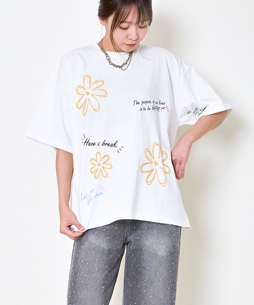 tシャツ DSロゴ刺繍Tシャツ レディース tシャツ T-GRAPHICS ロゴ刺繍Tシャツ レディース : ZOZOTOWN