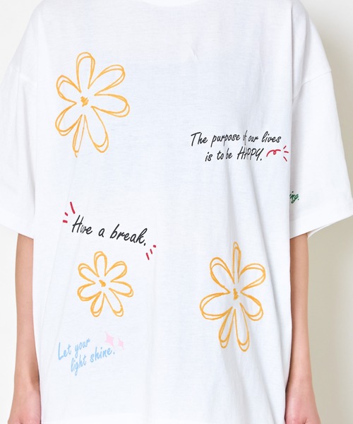 tシャツ チェーン刺繍落書きTシャツ レディース : ZOZOTOWN