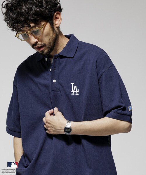MLB ポロシャツ FREAK'S STORE/フリークスストア ワンポイント