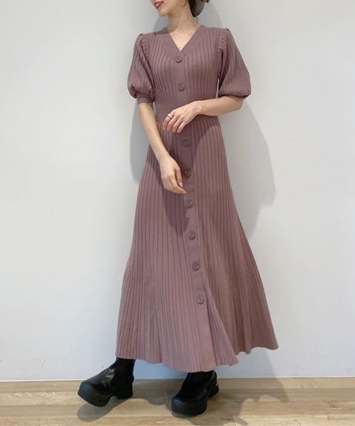 SNIDEL（スナイデル） ニットワンピース FREE ブルー レディース