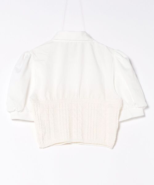 ブラウス シャツ ニットビスチェドッキングシャツ レディース
