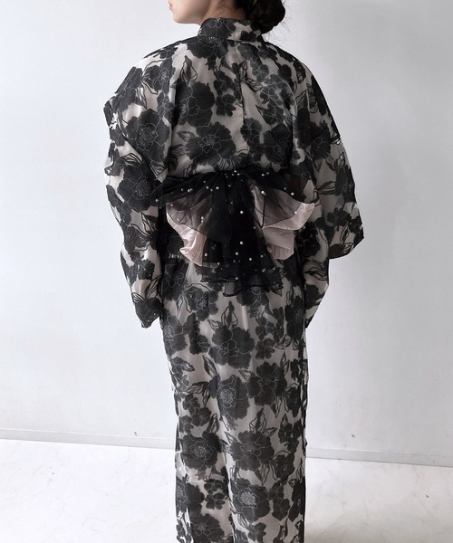 大人兵児帯【ブラックリリー】 AS KNOW アソートフリルミニ兵児帯 レディース : ZOZOTOWN Yahoo