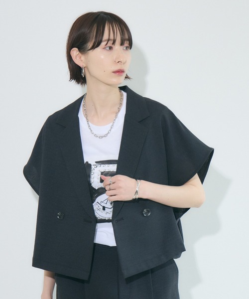 【CLOCHE】　春夏用　ジャケット Paradise Picnic ジャケット テーラードジャケット cloche