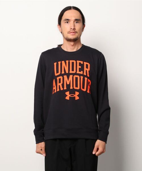 「UNDER ARMOUR」 スウェットカットソー S ブラック×レッド メンズ