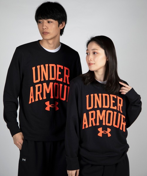 「UNDER ARMOUR」 スウェットカットソー S ブラック×レッド メンズ