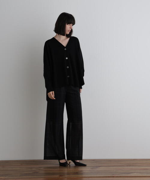 LE PHIL ルフィル オーバー サイズ ライン カーディガン　ブラック オーバーサイズカーディガン | LE PHIL（ル フィル） ｜【公式】通販