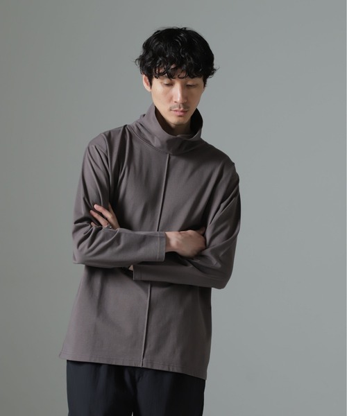 「NANO universe」 長袖Tシャツ L ネイビー メンズ