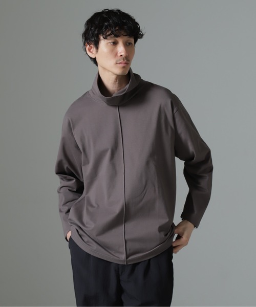 「NANO universe」 長袖Tシャツ L ネイビー メンズ