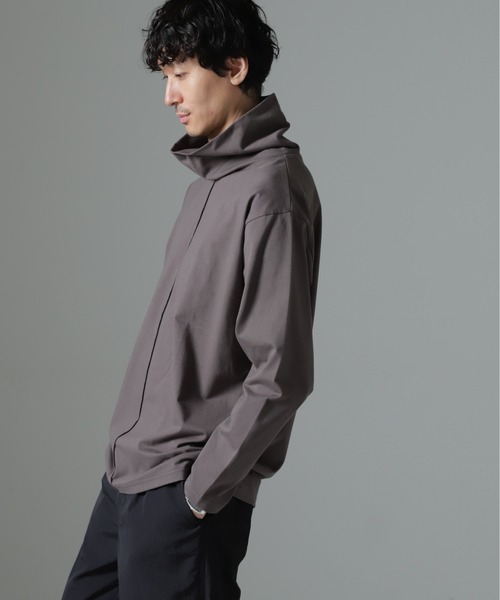 「NANO universe」 長袖Tシャツ L ネイビー メンズ