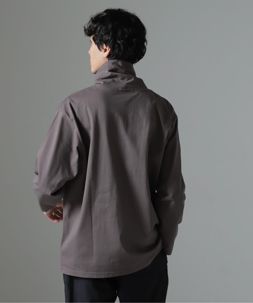 「NANO universe」 長袖Tシャツ L ネイビー メンズ