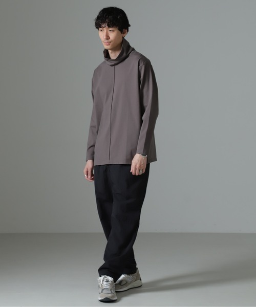 「NANO universe」 長袖Tシャツ L ネイビー メンズ