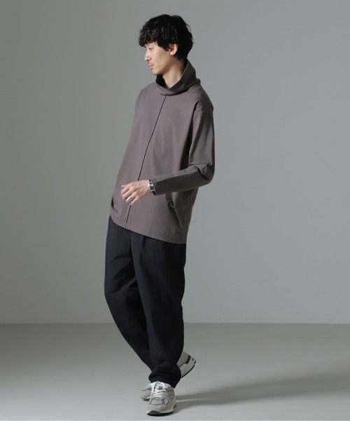 「NANO universe」 長袖Tシャツ L ネイビー メンズ