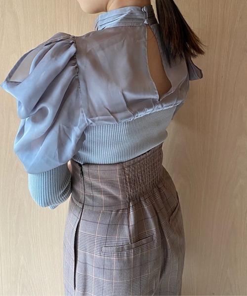 スナイデル　トップス SNIDEL（スナイデル） 7分袖ニット FREE ブラック レディース