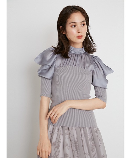 SNIDEL（スナイデル） 7分袖ニット FREE ブラック レディース