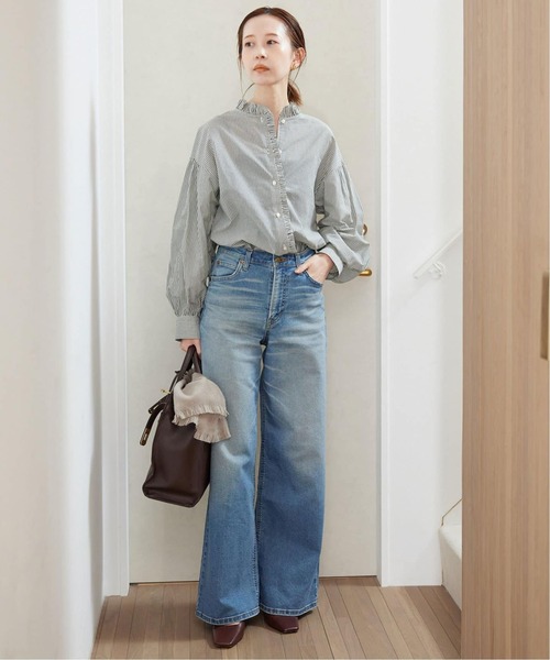 高評価レビュー SLOBE IENA 「追加」ミニフリルブラウス シャツ ブラウス トップス