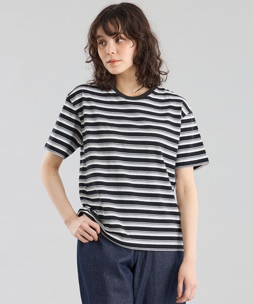 マッキントッシュフィロソフィー　トップス　カットソー　半袖ニット　ボーダー MACKINTOSH PHILOSOPHY - マッキントッシュフィロソフィー トップス