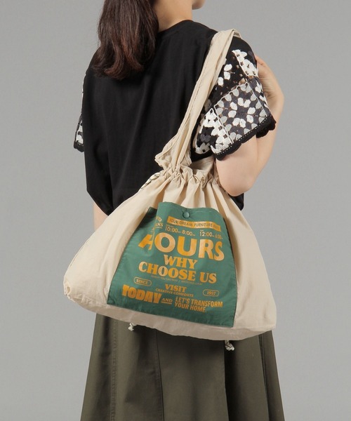 niko and…（ニコアンド） トートバッグ オリジナル ポケット巾着トート