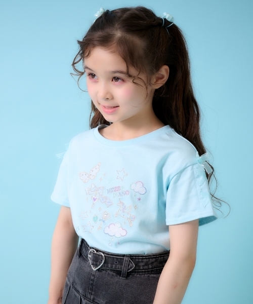 mezzo piano tシャツ エンジェルモチーフ 半袖Tシャツ キッズ 子供服