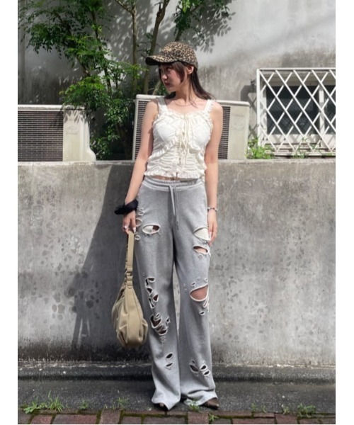 SLY（スライ） スウェットパンツ ジャージ DAMAGE SW PT ダメージ