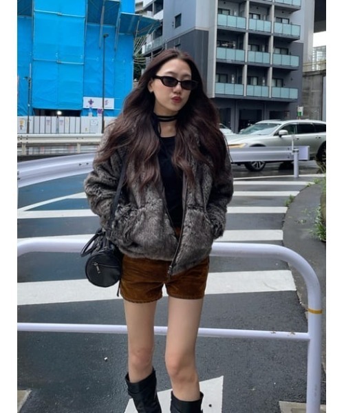 LAGUA GEM（ラグアジェム） ブルゾン アウター FAUX FUR HOODIE