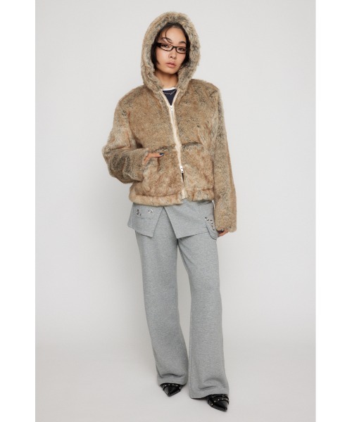 LAGUA GEM（ラグアジェム） ブルゾン アウター FAUX FUR HOODIE