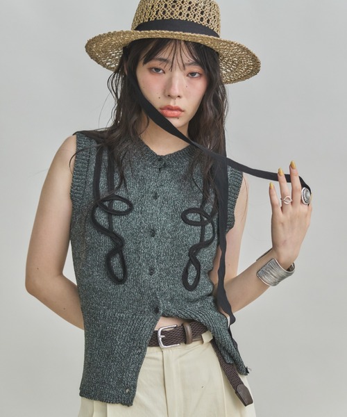 ベスト ジレ 「ZOZO限定」EMBROIDERY KNIT VEST レディース