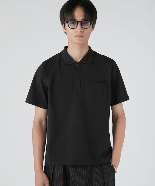 Ralph Lauren ブラックポロシャツswag archive短丈ukus EPIC ポロシャツ コンパクトベーシック短丈コットンポロシャツ メンズ